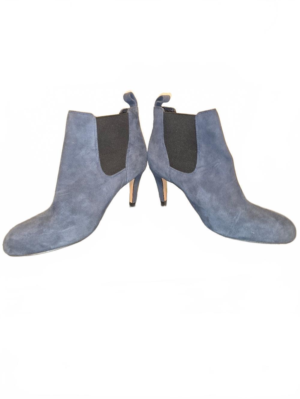 NEW Vintage Clarks Carlita Quinn Navy Suede Booties Size 7